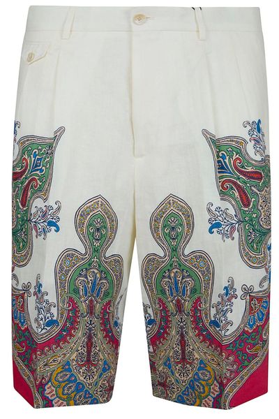Etro Placed Floral Paisley Printed Shorts