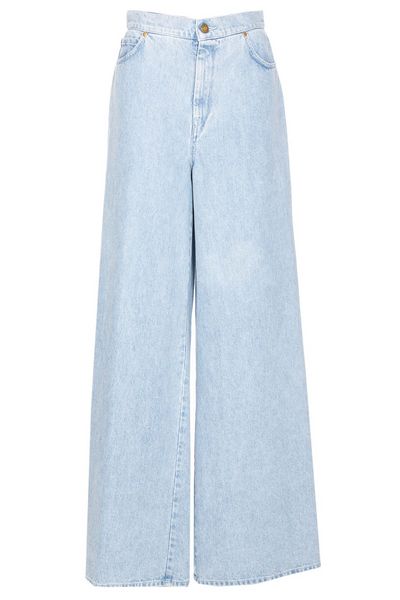 Max Mara Affari Logo Patch Wide Leg Jeans