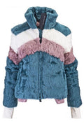 Moncler Grenoble Color Blocked Shearling Coat