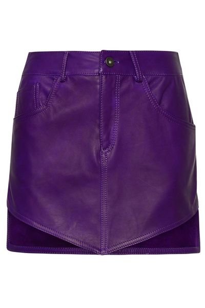 Salvatore Santoro Panelled Leather Mini Skirt