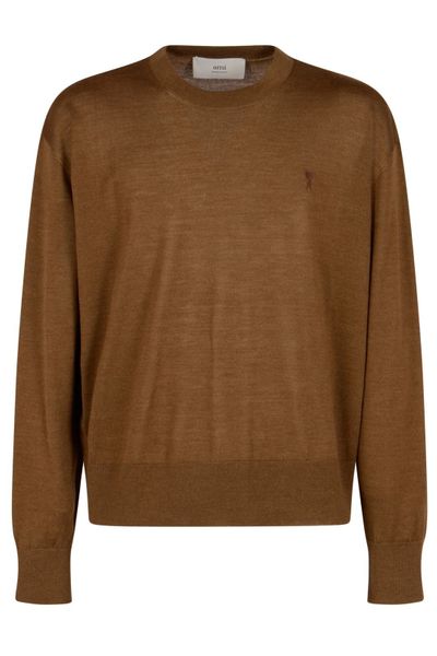 AMI Logo Embroidered Crewneck Jumper