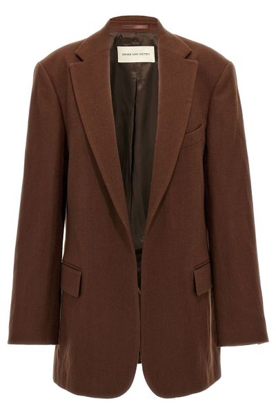 Dries Van Noten Long Sleeved Open-Front Blazer