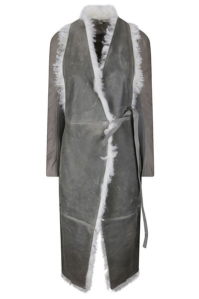 Rick Owens Long Sleeve Belted Coat