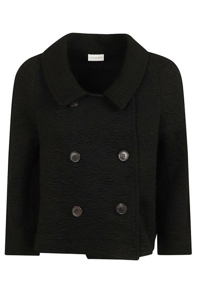 Dries Van Noten Huvia Textured Double-Breasted Jacket