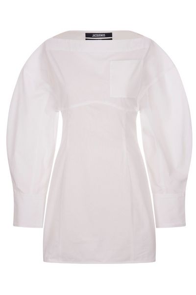 Jacquemus Chemise Off-Shoulder Mini Dress