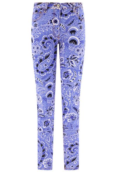 Etro Bandana-Printed Mid-Rise Skinny Jeans