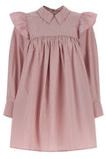 Ganni Long Sleeved Striped Mini Shirt Dress