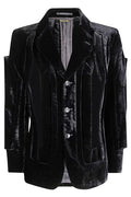 Comme des Garçons Single-Breasted Velvet Blazer