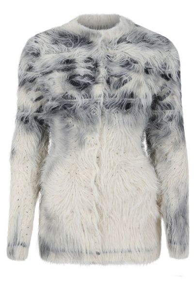 Maison Margiela Brushed Argyle Long Cardigan