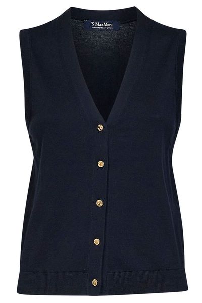 'S Max Mara Saggio V-Neck Knitted Gilet