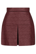 Fendi FF Quilted Front-Slit Mini Skirt