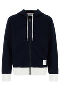 Thom Browne Logo Patch Zip-Up Hoodie