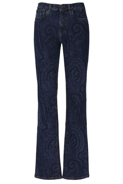 Etro Paisley Straight-Leg Jeans