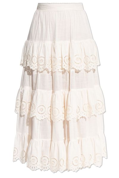 Zimmermann Lucky Embroidered Midi Skirt
