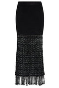 Ganni Fringed Maxi Skirt