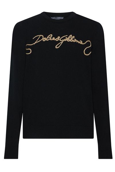 Dolce & Gabbana Logo-Embroidered Crewneck Jumper