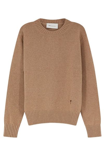 AMI Heart Logo Knitted Jumper