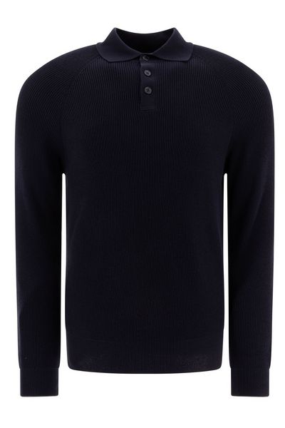 Brunello Cucinelli Long Sleeved Knitted Polo Jumper