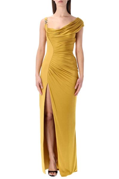 Versace Medusa '95 Draped Satin Gown