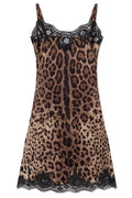 Dolce & Gabbana Leopard Printed Mini Slip Dress