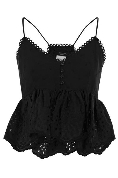 Weekend Max Mara Embroidered Spaghetti Strap Top