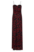 Alex Perry Draped Animalier Maxi Dress