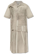 Maison Margiela Panelled Short-Sleeved Midi Dress