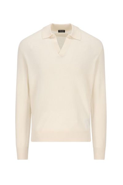 Zegna Long Sleeve Polo Jumper