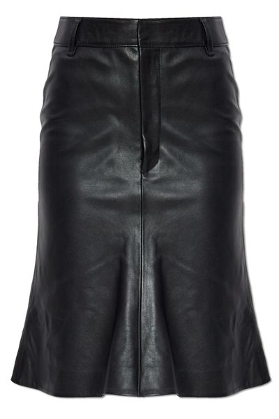 Balenciaga Midi Leather Skirt