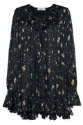 Chloé Gathered Long-Sleeved Mini Dress