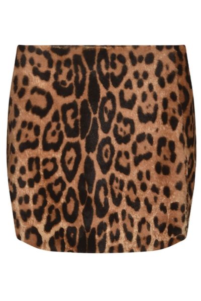 P.A.R.O.S.H. Marianne Leopard Printed Skirt
