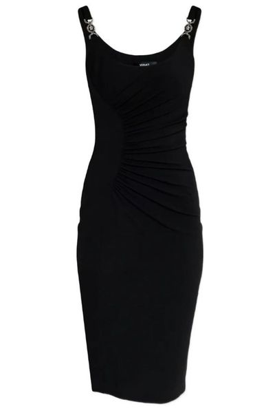 Versace Stretch Crêpe Jersey Midi Dress
