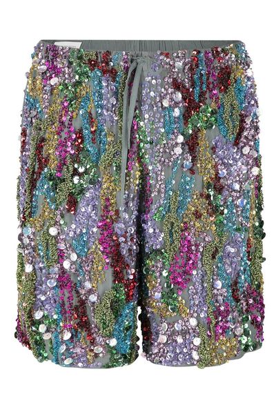 Dries Van Noten All-Over Sequin Embellished Shorts