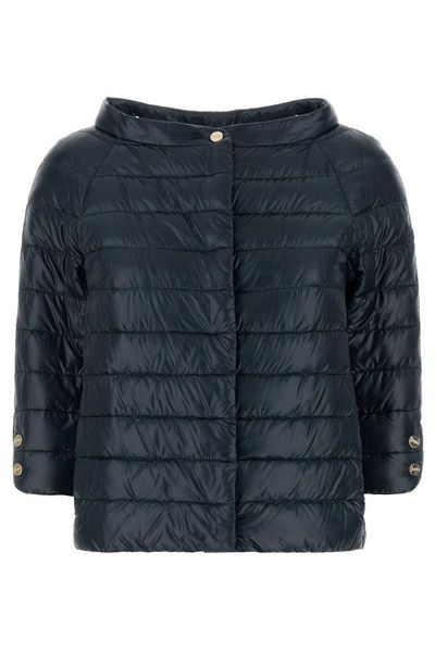 Herno Collarless Quilted Jacket