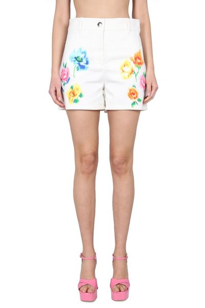 Boutique Moschino All-Over Floral Printed Denim Shorts