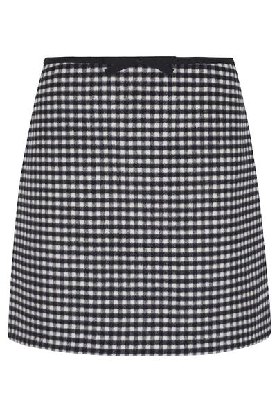 Valentino Gingham Bow Detailed Mini Skirt