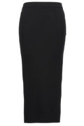Alexander McQueen Rib-Knit High-Waisted Midi Skirt