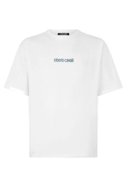 Roberto Cavalli Logo Printed Crewneck T-Shirt