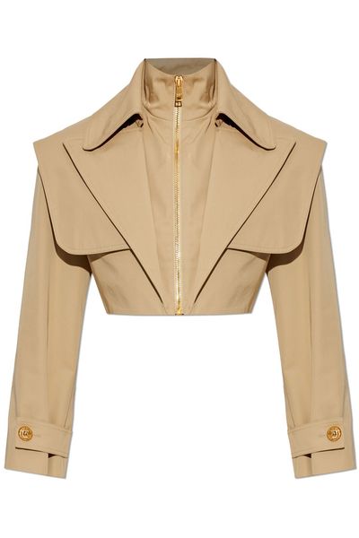Balmain Cropped Gabardine Jacket
