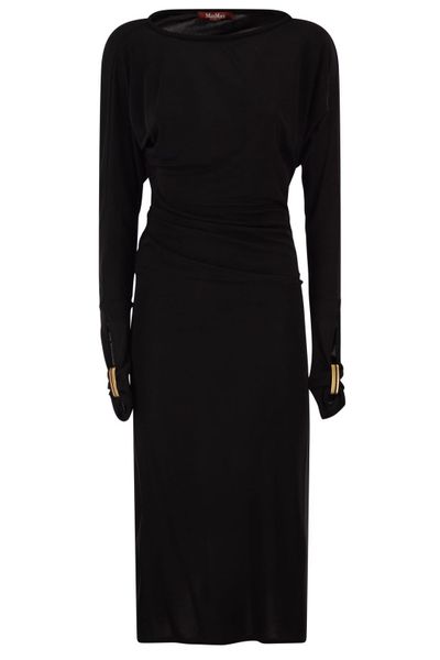 Max Mara Studio Salvo Ruched Detailed Midi Dress