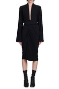 Rick Owens Tie-Fastened Wrapped Dress