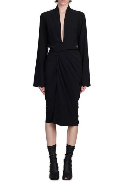 Rick Owens Tie-Fastened Wrapped Dress