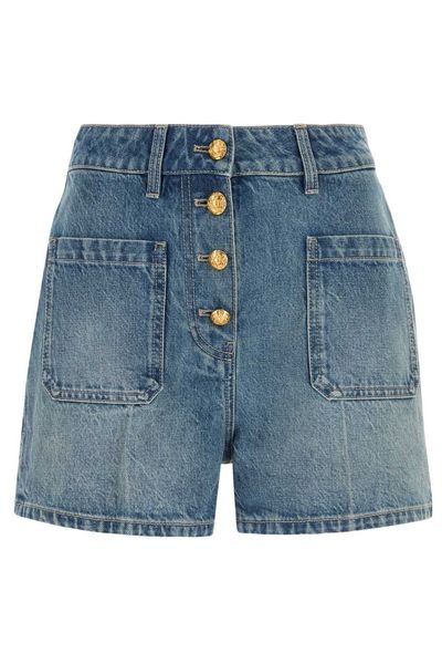 Valentino Button Detailed Denim Shorts