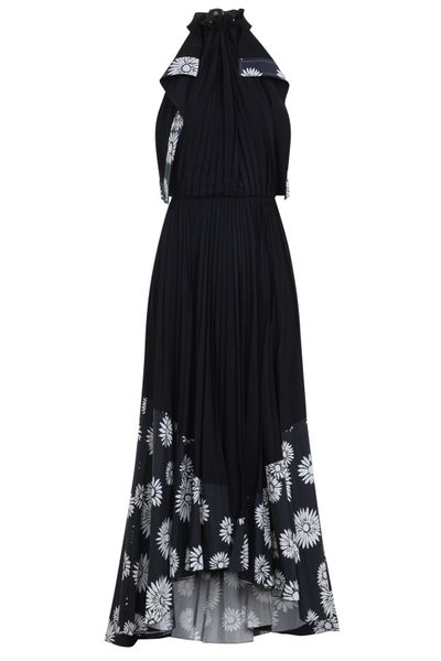 Lanvin Floral Pleated Maxi Dress