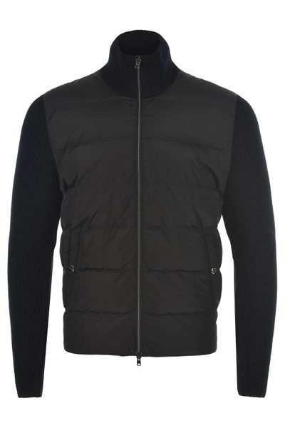 Herno High Knitted Collar Cardigan
