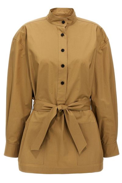 Saint Laurent Button Detailed Belted Tunic