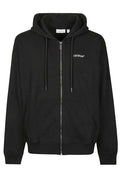Off-White Zip-Up Drawstring Hoodie