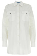 Prada Button-Embellished Poplin Shirt