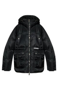 Dsquared2 Logo Printed Quilted Hooded Down Coat