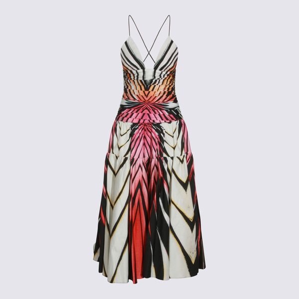 Roberto Cavalli Geometric Print Midi Dress
